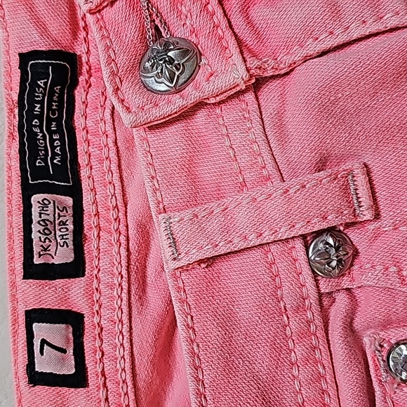 Miss Me Girls - Neon Pink Shorts. (Youth) Girl's Size: Waist 07x2.5 Inseam. - Picture 9 of 13